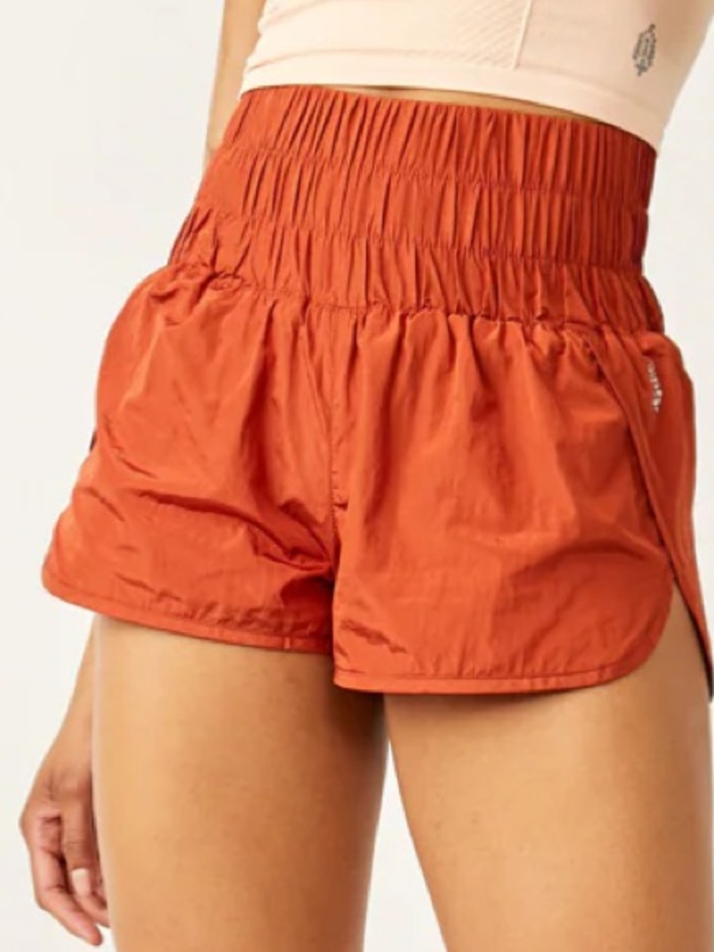 Free People Movement Orange “The Way Home” Shorts